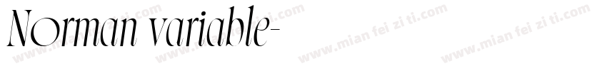 Norman variable字体转换